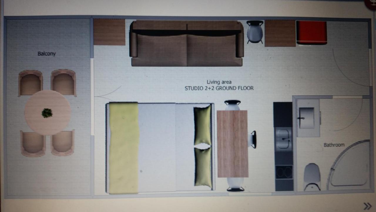 Studio Ground Floor With Terace Brela Exteriör bild